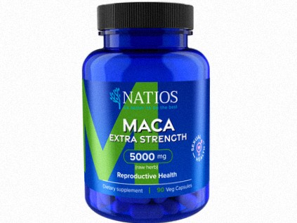 NATIOS Maca Extract, 5000 mg, Extra Strength, 90 vegánskych kapsúl