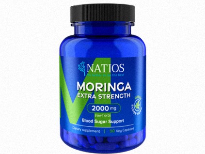 NATIOS Moringa Extract, 2000 mg, Extra Strength, 90 vegánskych kapsúl