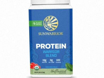 Sunwarrior Protein Warrior Blend, BIO Natural neochutený, 750 g