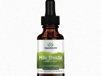 Swanson Milk Thistle Tekutý Extrakt (Pestrec), 29,6 ml, Bez alkoholu a cukru
